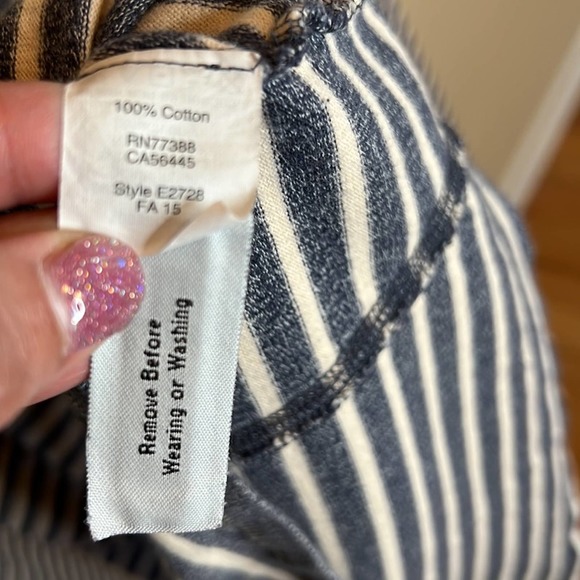 MADEWELL Breton Stripes Cotton Oversized Long Sleeve Pullover Top Size S - Picture 6 of 8